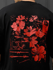 Koszulka Staff red flowers oversize
